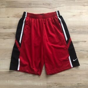 Nike Basketball Men's Athletic Shorts in Red and Black